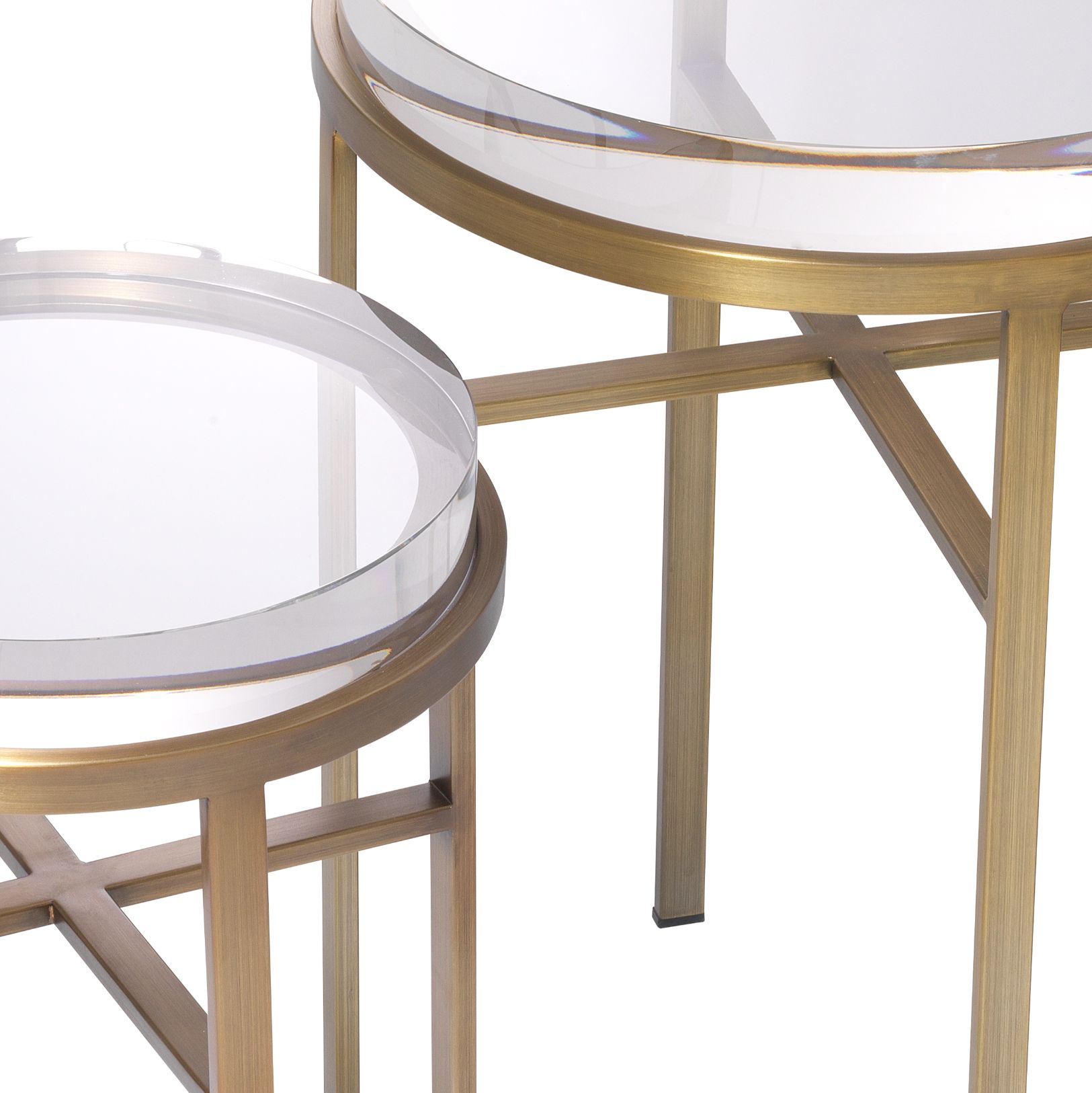 Hoxton Side Table Set of 2 Brass 40 cm Hoxton Side Table Set of 2 Brass 40 cm