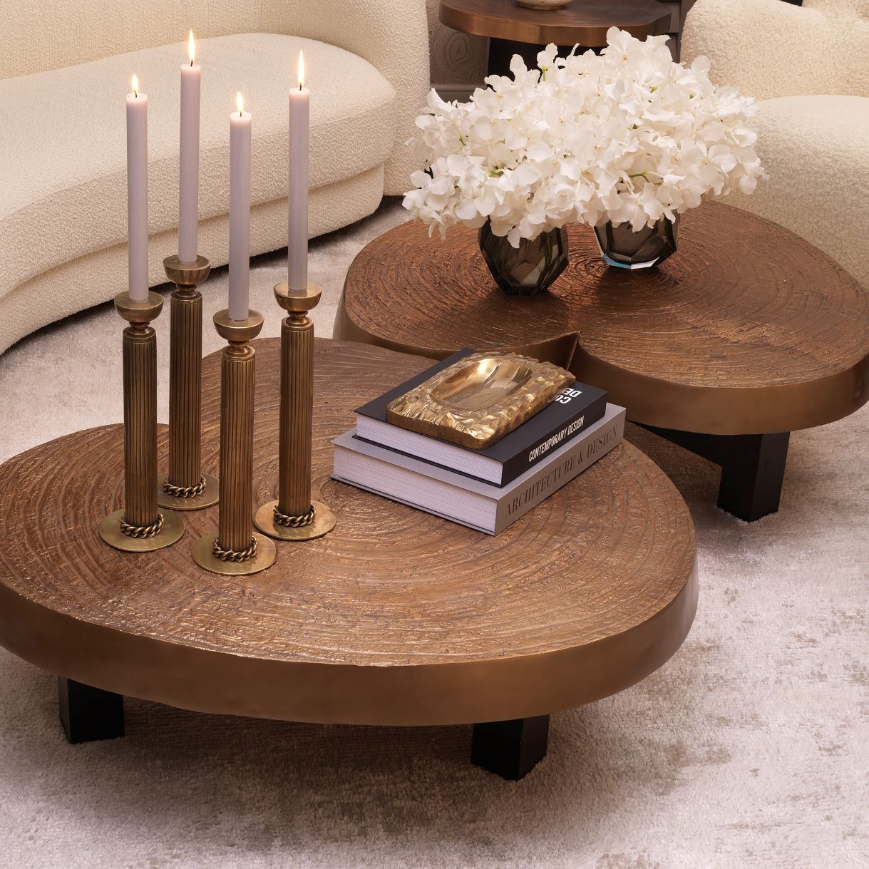 Anabelle Coffee Table Antique Gold 110 cm Anabelle Coffee Table Antique Gold 110 cm