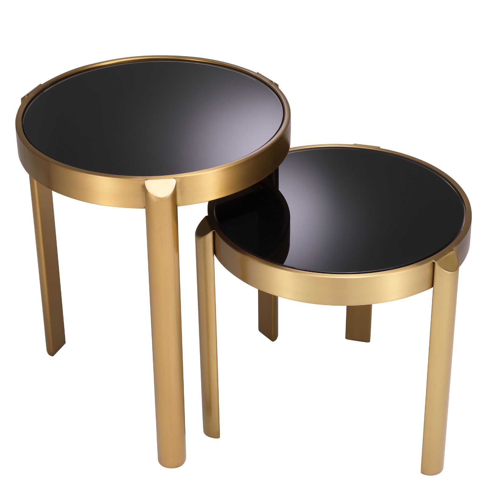 Buena Side Table Set of 2 Brass/Glass 45.5 cm Buena Side Table Set of 2 Brass/Glass 45.5 cm