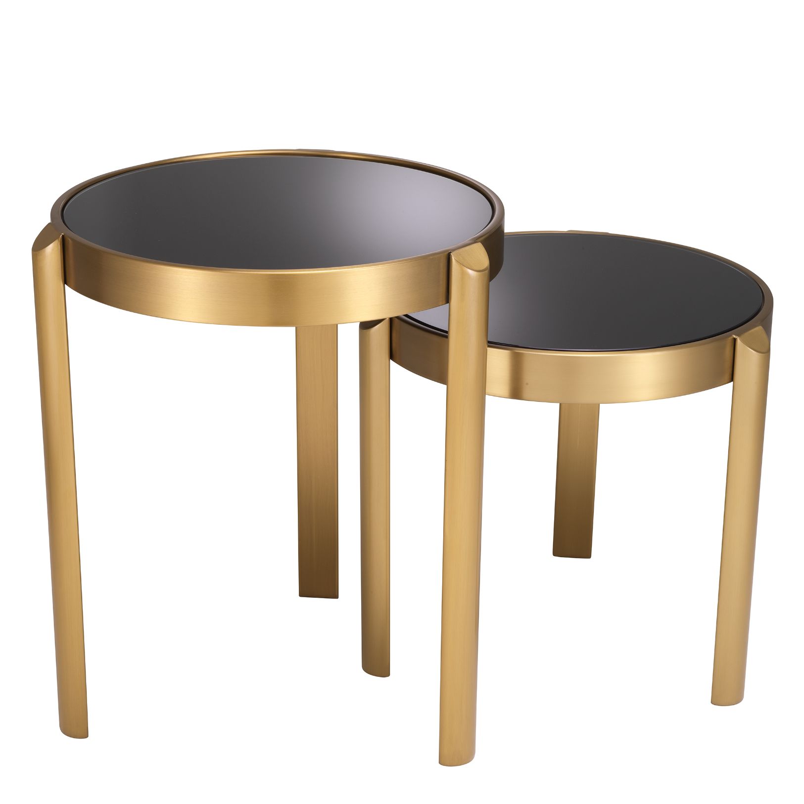 Buena Side Table Set of 2 Brass/Glass 45.5 cm Buena Side Table Set of 2 Brass/Glass 45.5 cm
