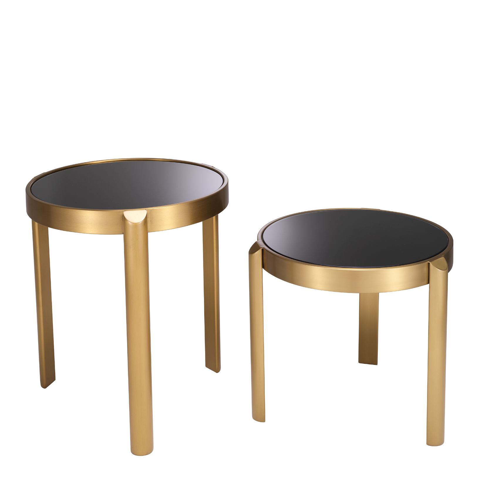 Buena Side Table Set of 2 Brass/Glass 45.5 cm Buena Side Table Set of 2 Brass/Glass 45.5 cm