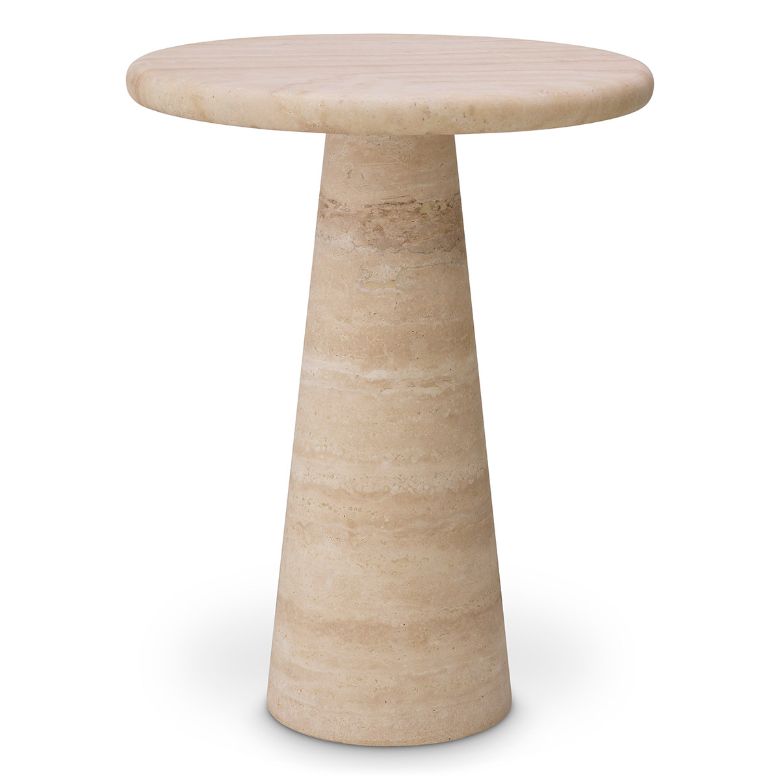 Adriana L Side Table Travertine 45 cm Adriana L Side Table Travertine 45 cm