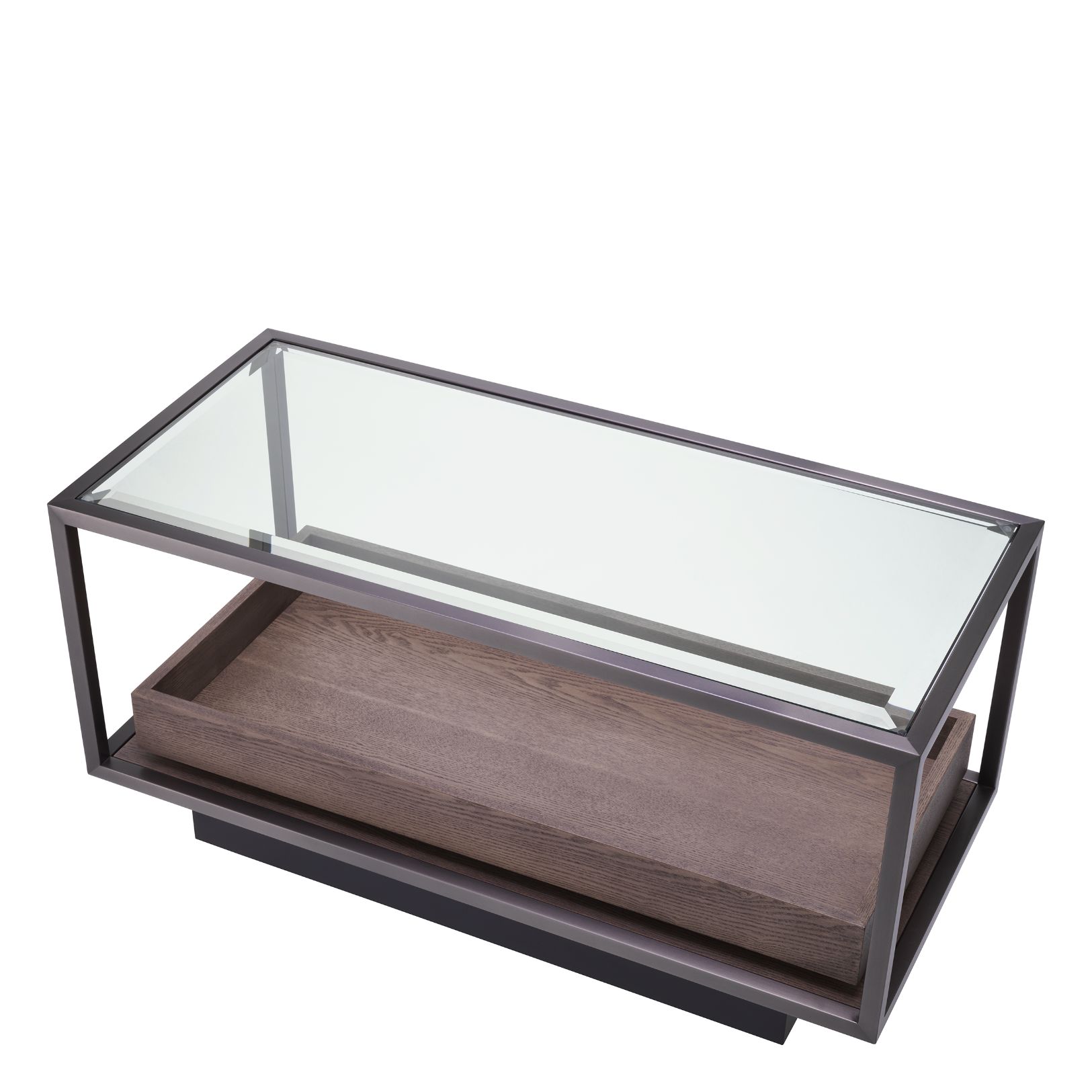 Roxton Side Table Bronze/Glass 90 cm