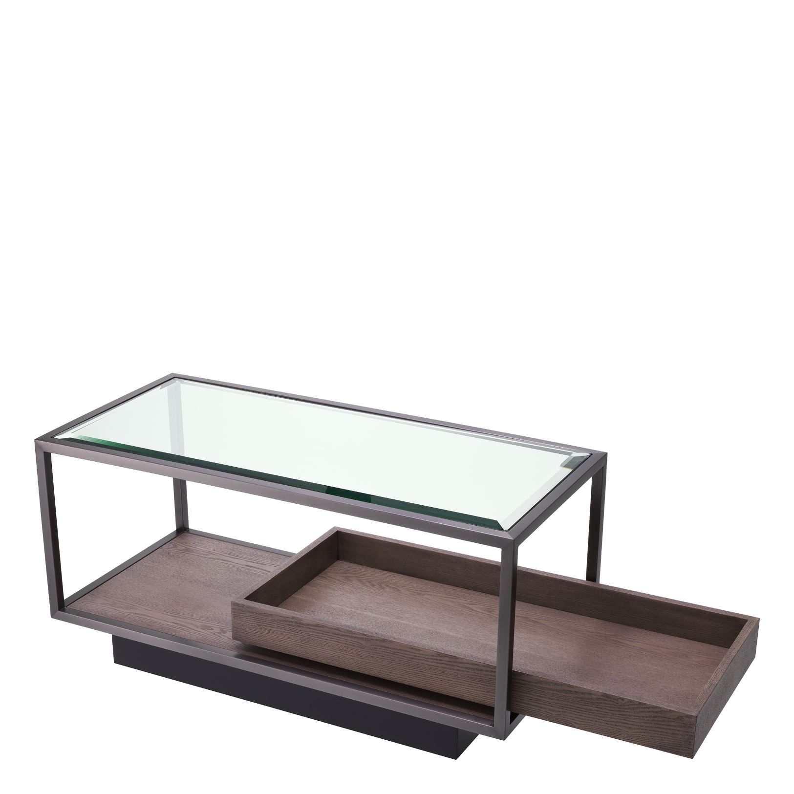 Roxton Side Table Bronze/Glass 90 cm