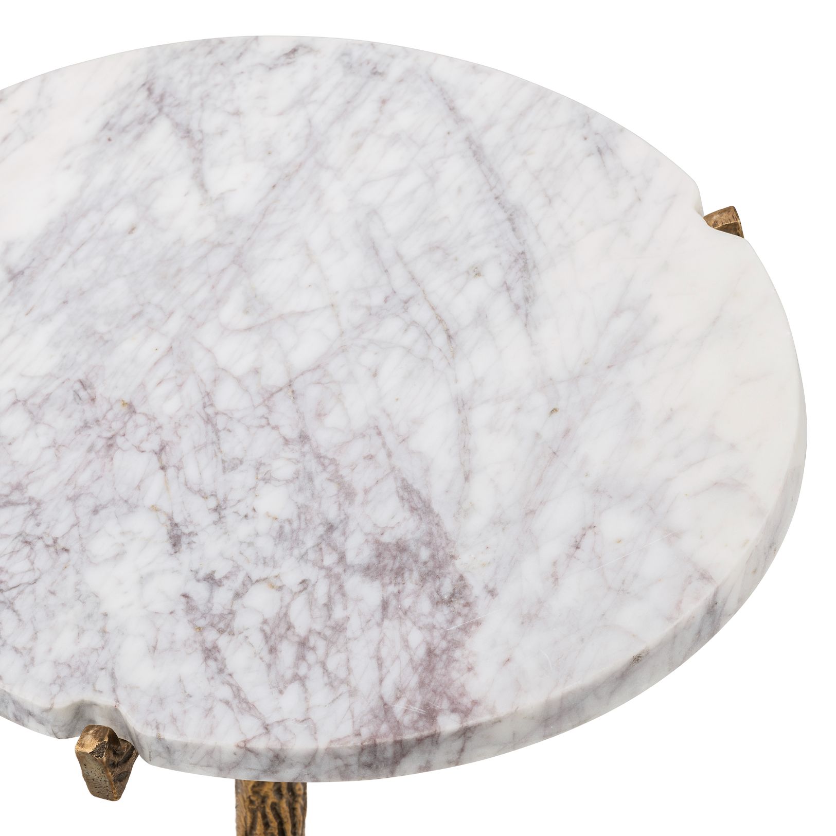 Cortina Oval Side Table Vintage Brass/Marble 45.5 cm Cortina Oval Side Table Vintage Brass/Marble 45.5 cm