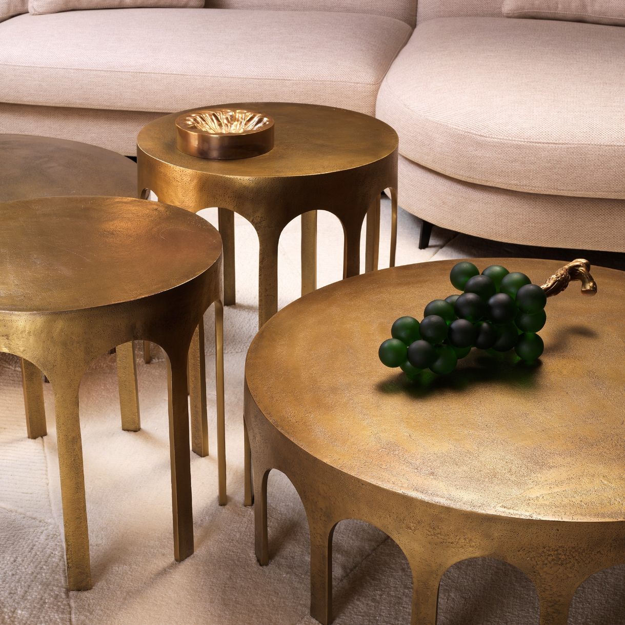 Gardini Side Table Vintage Brass 55 cm Gardini Side Table Vintage Brass 55 cm