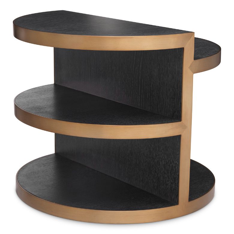 Nilo Side Table Oak/Brass 65 cm Nilo Side Table Oak/Brass 65 cm