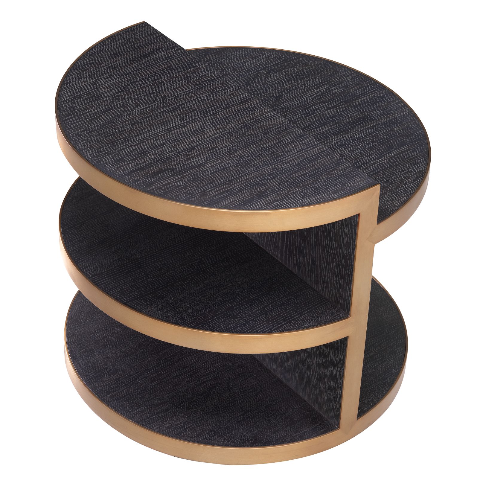 Nilo Side Table Oak/Brass 65 cm Nilo Side Table Oak/Brass 65 cm