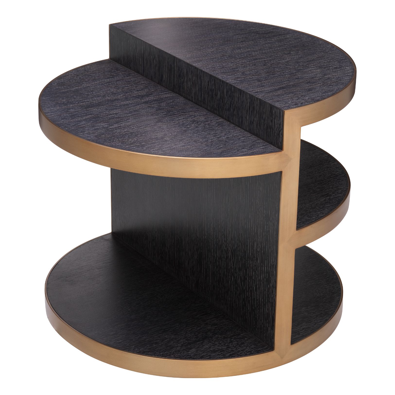 Nilo Side Table Oak/Brass 65 cm Nilo Side Table Oak/Brass 65 cm