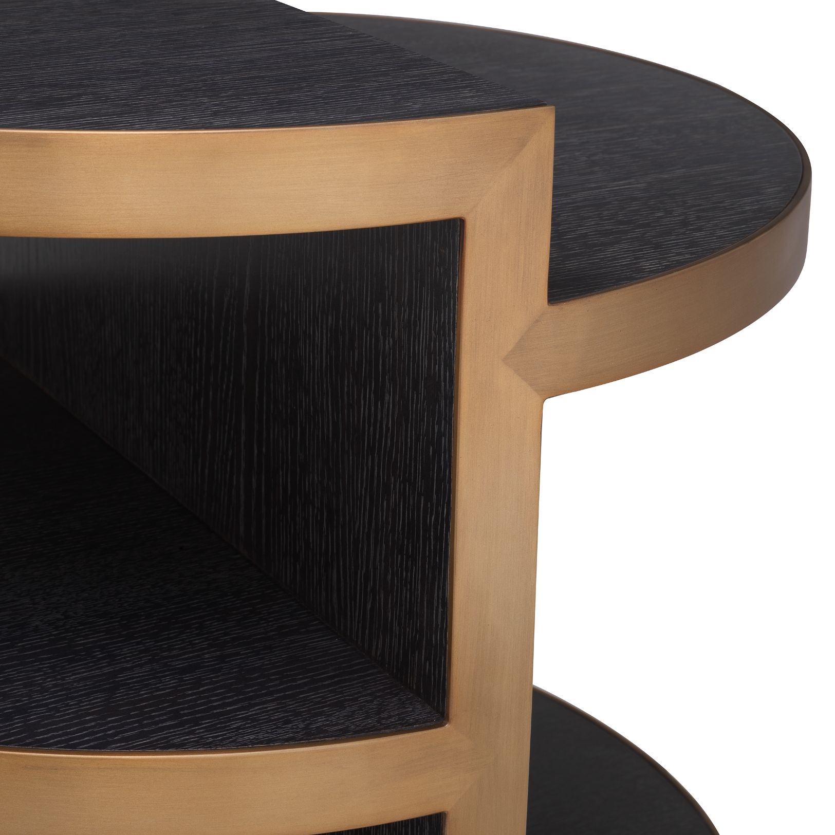 Nilo Side Table Oak/Brass 65 cm Nilo Side Table Oak/Brass 65 cm