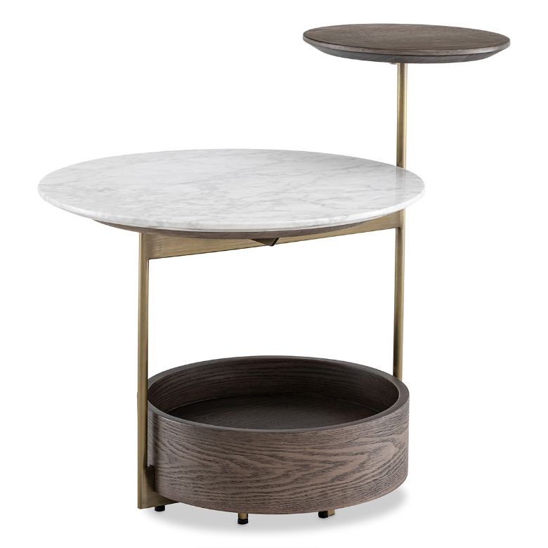 Faye Side Table Marble/Brass 59.5 cm Faye Side Table Marble/Brass 59.5 cm