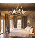 Chalet Renhorn Chandelier 8-Candle 91cm Ideal-Lux Chalet Renhorn Chandelier 8-Candle 91cm