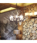 Chalet Renhorn Chandelier 8-Candle 91cm Ideal-Lux Chalet Renhorn Chandelier 8-Candle 91cm