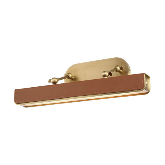 Valise LED tavelbelysning vintage mässing/cognac läder 50.2 cm Valise LED tavelbelysning vintage mässing/cognac läder 50.2 cm