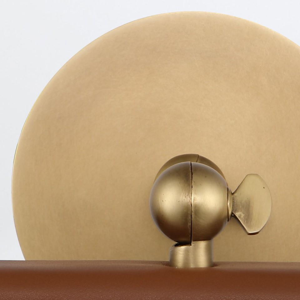 Valise Small LED tavelbelysning vintage mässing/cognac-läder 30,5 cm