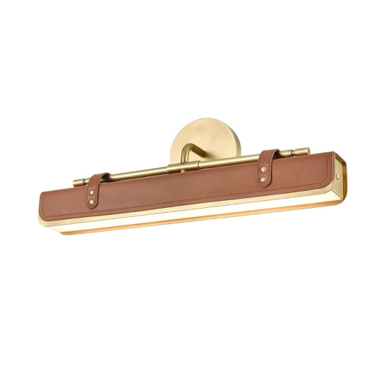 Valise LED vägglampa vintage mässing/cognac läder 50.2 cm Valise LED vägglampa vintage mässing/cognac läder 50.2 cm