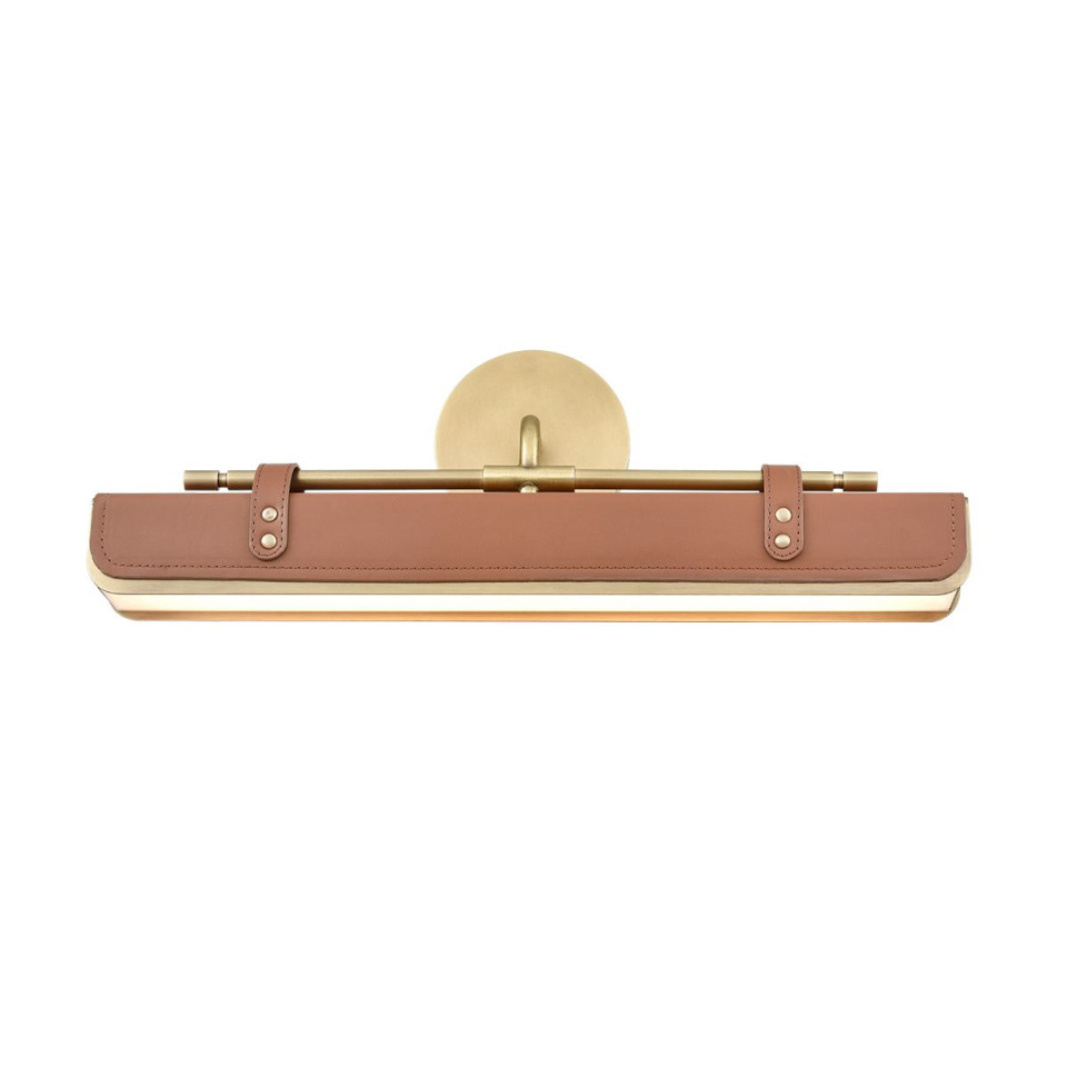 Valise LED vägglampa vintage mässing/cognac läder 50.2 cm Alora Valise LED vägglampa vintage mässing/cognac läder 50.2 cm