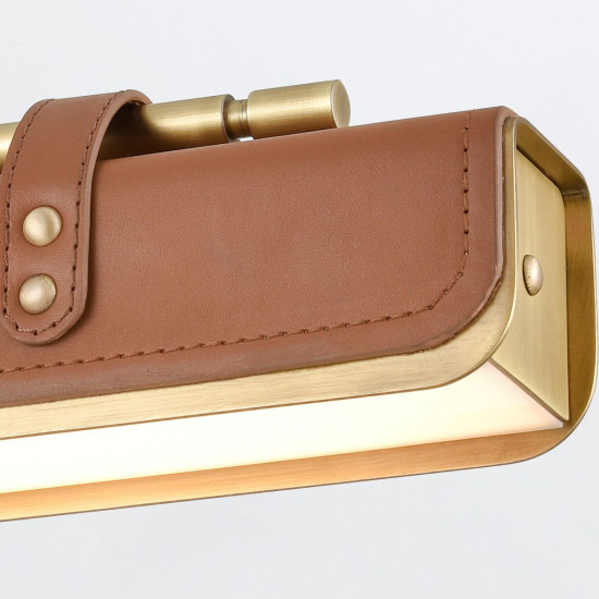 Valise LED vägglampa vintage mässing/cognac läder 50.2 cm Valise LED vägglampa vintage mässing/cognac läder 50.2 cm