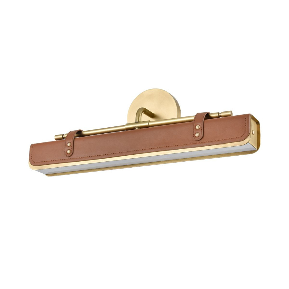 Valise LED vägglampa vintage mässing/cognac läder 50.2 cm Alora Valise LED vägglampa vintage mässing/cognac läder 50.2 cm