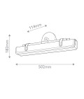 Valise LED vägglampa vintage mässing/cognac läder 50.2 cm Alora Valise LED vägglampa vintage mässing/cognac läder 50.2 cm