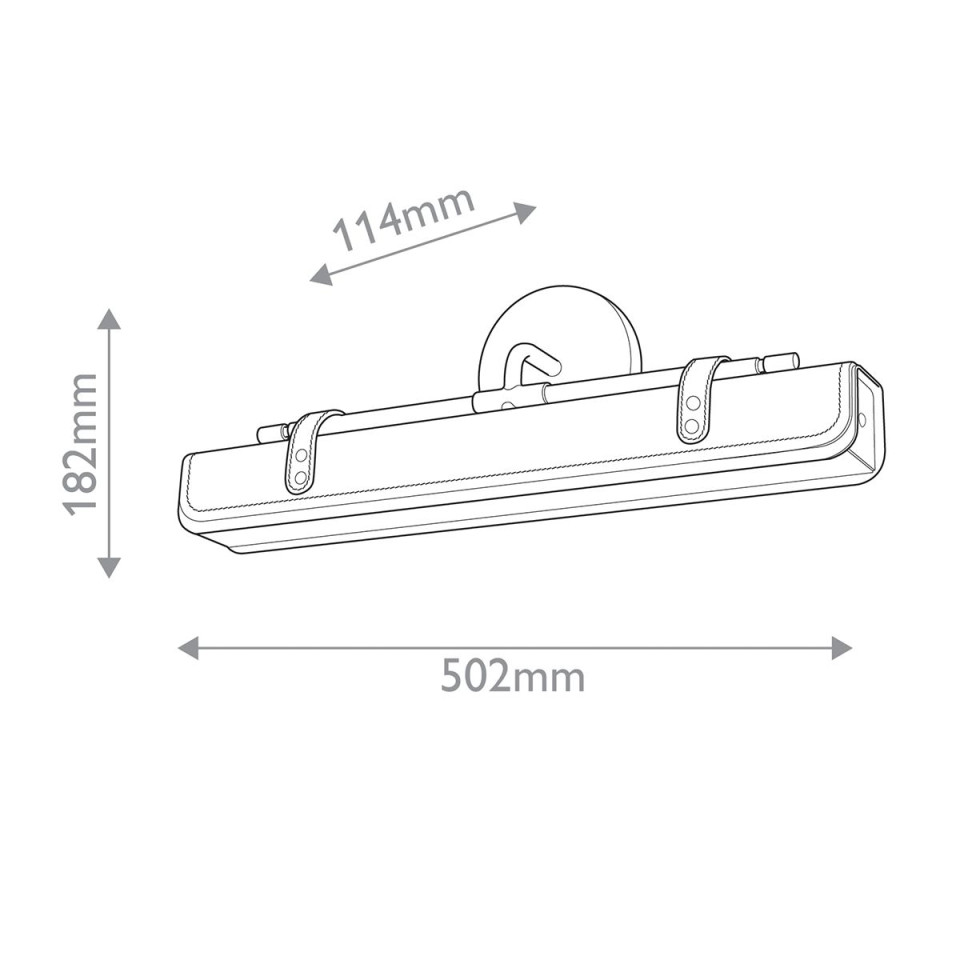 Valise LED vägglampa vintage mässing/cognac läder 50.2 cm Alora Valise LED vägglampa vintage mässing/cognac läder 50.2 cm