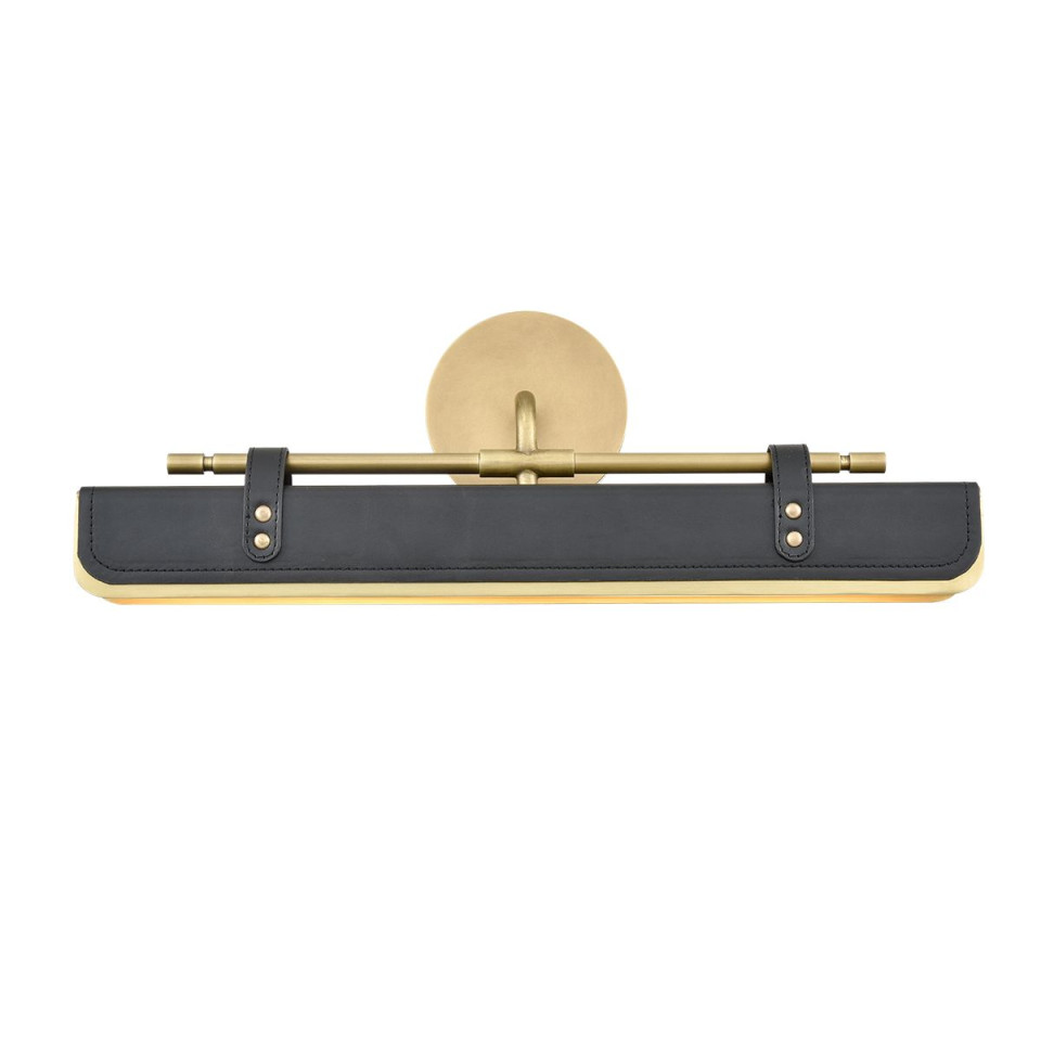 Valise LED vägglampa vintage mässing/ svart läder 50.2 cm Alora Valise LED vägglampa vintage mässing/ svart läder 50.2 cm