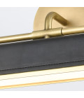 Valise LED vägglampa vintage mässing/ svart läder 50.2 cm Alora Valise LED vägglampa vintage mässing/ svart läder 50.2 cm