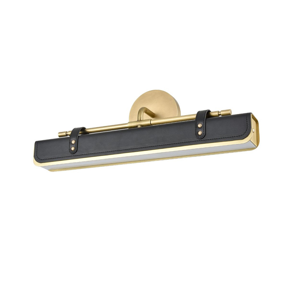 Valise LED vägglampa vintage mässing/ svart läder 50.2 cm Alora Valise LED vägglampa vintage mässing/ svart läder 50.2 cm