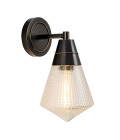 Willard 1-ljus vägglampa urban brons/klar 29,5 cm