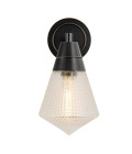 Willard 1-ljus vägglampa urban brons/klar 29,5 cm