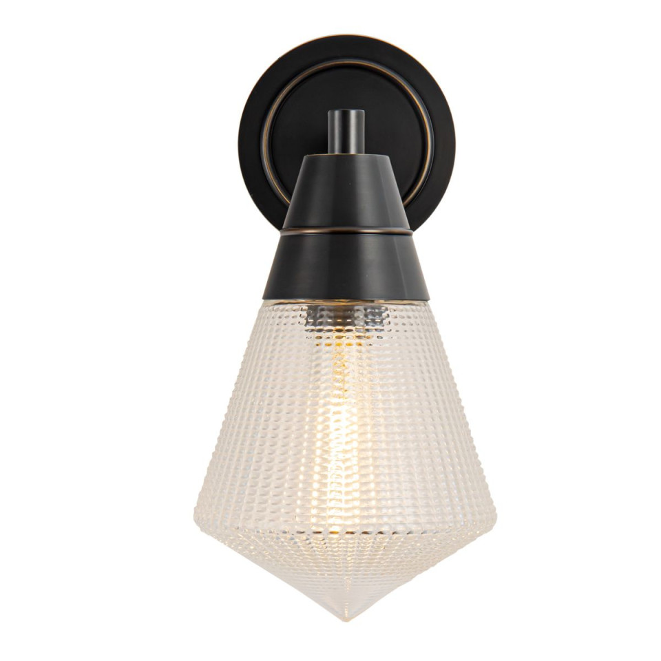 Willard 1-ljus vägglampa urban brons/klar 29,5 cm