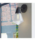 Willard 1-ljus vägglampa urban brons/klar 29,5 cm