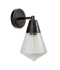 Willard 1-ljus vägglampa urban brons/klar 29,5 cm