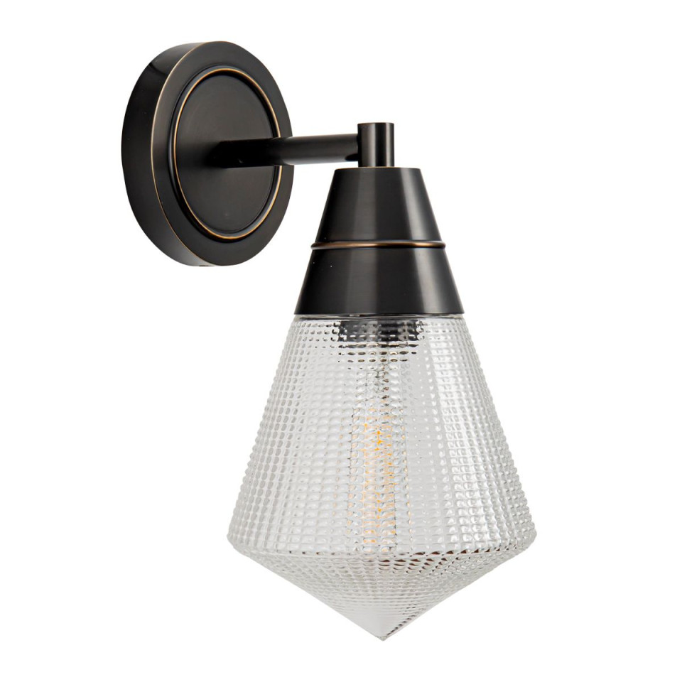 Willard 1-ljus vägglampa urban brons/klar 29,5 cm