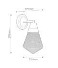 Willard 1-ljus vägglampa urban brons/klar 29,5 cm