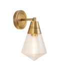 Willard 1-ljus vägglampa vintage mässing/klar 29,5 cm Alora Willard 1-ljus vägglampa vintage mässing/klar 29,5 cm