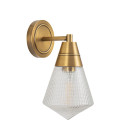 Willard 1-ljus vägglampa vintage mässing/klar 29,5 cm Alora Willard 1-ljus vägglampa vintage mässing/klar 29,5 cm