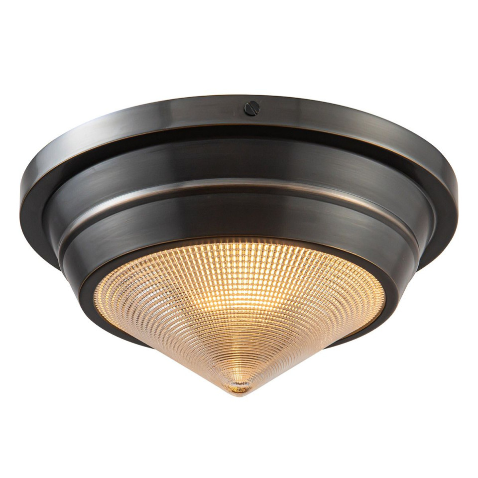 Willard 1-ljus liten infälld taklampa urban brons/klar 25,9 cm