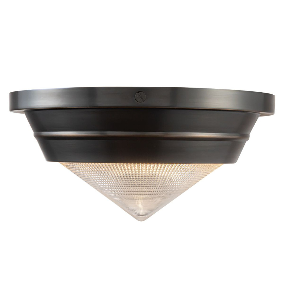 Willard 1-ljus liten infälld taklampa urban brons/klar 25,9 cm