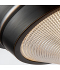Willard 1-ljus liten infälld taklampa urban brons/klar 25,9 cm