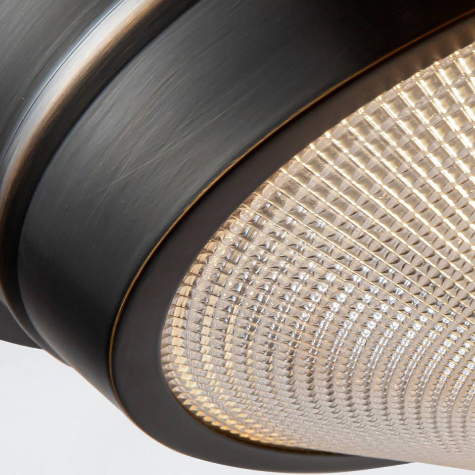 Willard 1-ljus liten infälld taklampa urban brons/klar 25,9 cm