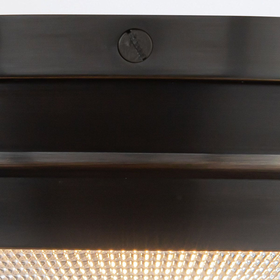 Willard 1-ljus liten infälld taklampa urban brons/klar 25,9 cm