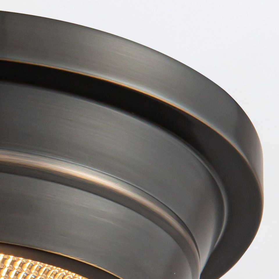 Willard 1-ljus liten infälld taklampa urban brons/klar 25,9 cm