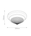 Willard 1-ljus liten infälld taklampa urban brons/klar 25,9 cm