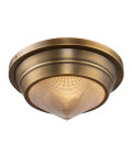 Willard 1-ljus liten infälld taklampa vintage mässing/klar 25,9 cm