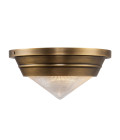 Willard 1-ljus liten infälld taklampa vintage mässing/klar 25,9 cm