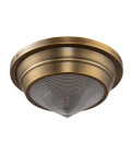 Willard 1-ljus liten infälld taklampa vintage mässing/klar 25,9 cm