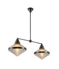Willard 2-ljus linjär taklampa urban brons/klar 103.1 cm Alora Willard 2-ljus linjär taklampa urban brons/klar 103.1 cm