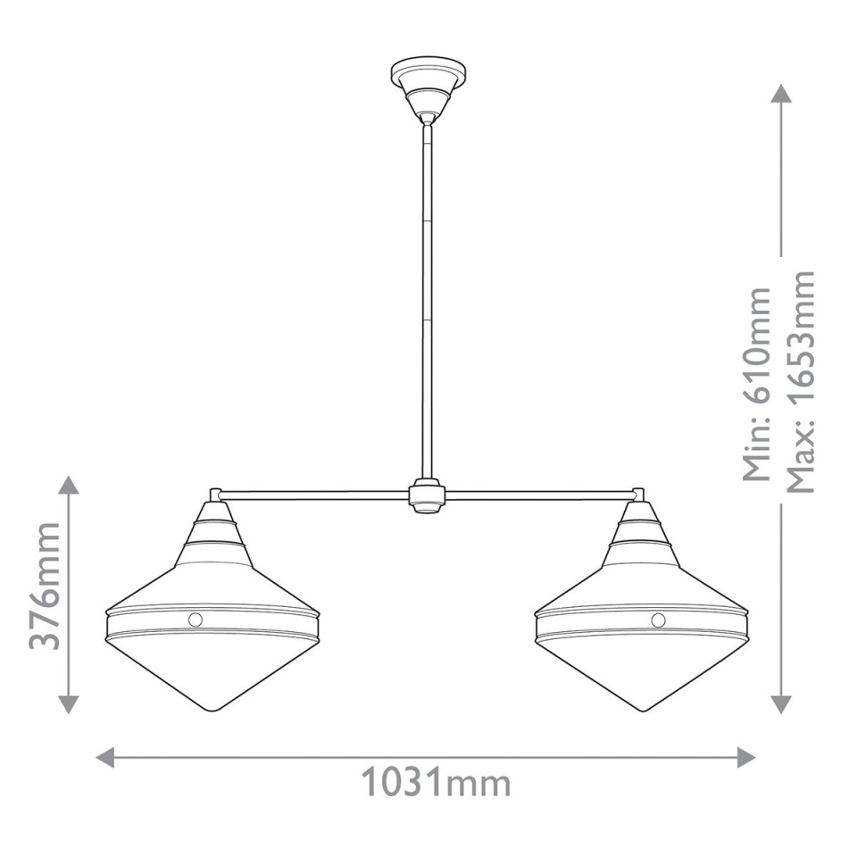 Willard 2-ljus linjär taklampa urban brons/klar 103.1 cm Alora Willard 2-ljus linjär taklampa urban brons/klar 103.1 cm