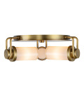Wynwood 3-ljus plafond vintage mässing/vit 42,2 cm Alora Wynwood 3-ljus plafond vintage mässing/vit 42,2 cm